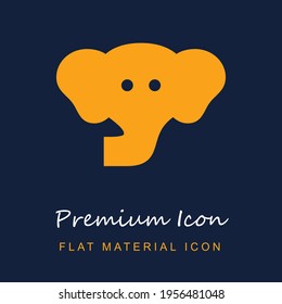 Material elefante premium ui ux icono vector aislado en colores azul marino y naranja