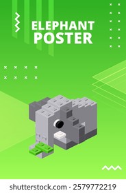 Elephant for print and design. Vector