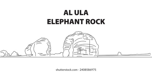 The elephant rock in Al Ula in Saudi Arabia