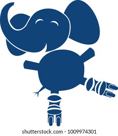 An elephant is roller skating, courage, risk, daring ...