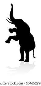 An elephant safari animal silhouette 
