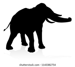 An elephant safari animal silhouette 