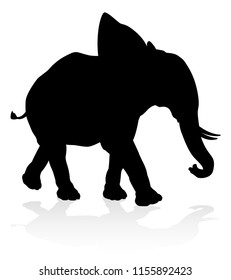 An elephant safari animal silhouette 