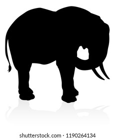 An elephant safari animal silhouette 