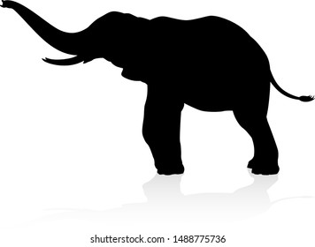 An elephant safari animal silhouette 