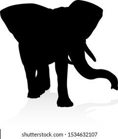 An elephant safari animal silhouette 