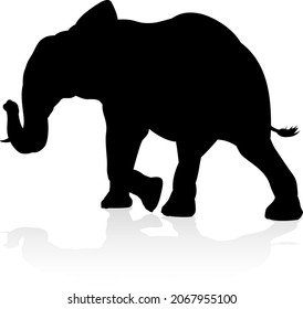 An elephant safari animal silhouette 