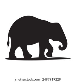 An elephant safari animal silhouette