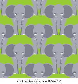 Elephant seamless pattern. African wild beast texture. Animal background

