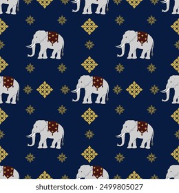 Elephant  Seamless pattern desing vector for fabrics.