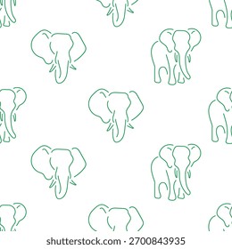 elephant seamless pattern isolated on transparent background.
