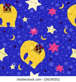 Elephant Seamless Vector Pattern