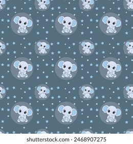 Elephant Elephant Elephant Seamless Vector Pattern Design