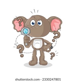 the elephant searching illustration. character vector