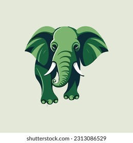 Elephant shape mascot logo for environmental protection product company