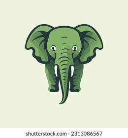 Elephant shape mascot logo for environmental protection product company