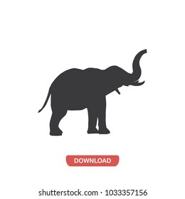 Elephant Side View Vector Icon