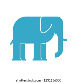 Elephant sign icon. big animal symbol. Cartoon vector
