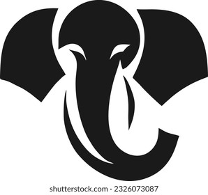 Elephant sign logo design, Elephant badge emblem vector icon, Vector illustration 5