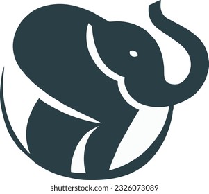 Elephant sign logo design, Elephant badge emblem vector icon, Vector illustration 4