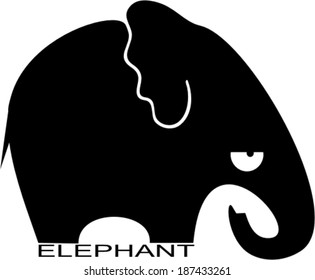 Elephant sign - vector illustration 