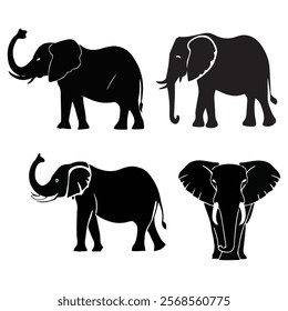 Elephant Silhouette Collection, Elephant Silhouette Set