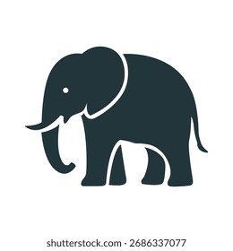 Elephant Silhouette Icon Vector Illustration