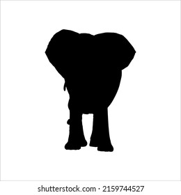 Elephant Silhouette Illustration for Logo or Graphic Design Element. Vector Illustration