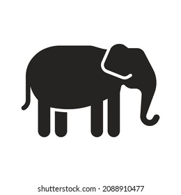 elephant silhouette illustration, vector, icon. very suitable for use in websites, logos, applications, apps and more.