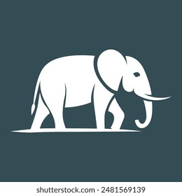 elephant silhouette logo brand vector