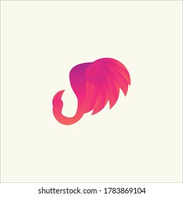 elephant silhouette logo with a color gradient