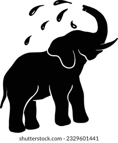 Imagen vectorial del logotipo de la silueta elefante