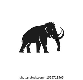 Elephant silhouette, logo.Vector illustration isolated white background