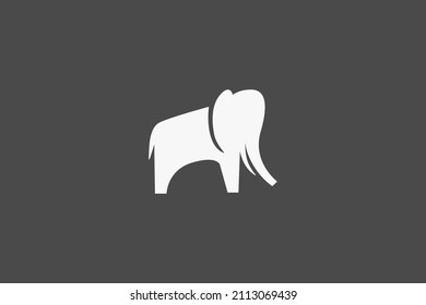 Elephant silhouette unique logo design