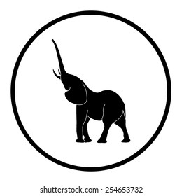 elephant silhouette. Vector