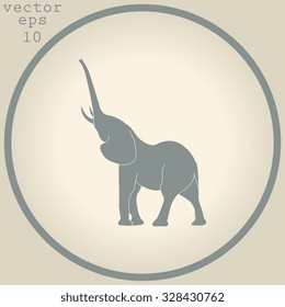  elephant silhouette. Vector
