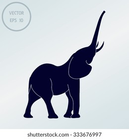 elephant silhouette. Vector