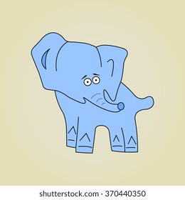 elephant silhouette. Vector
