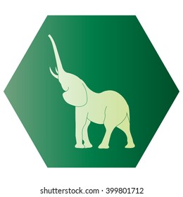 elephant silhouette. Vector