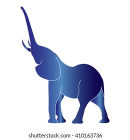 elephant silhouette. Vector