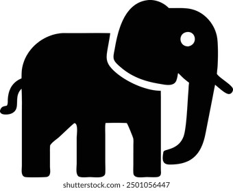 A elephant silhouette vector art
