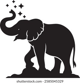 Elephant Silhouette vector art design