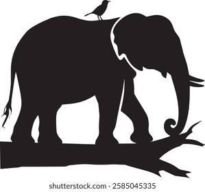 Elephant Silhouette vector art design