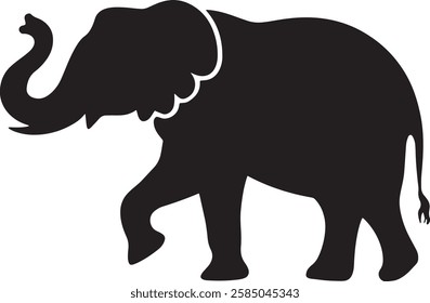 Elephant Silhouette vector art design