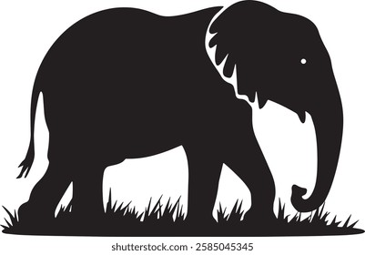 Elephant Silhouette vector art design