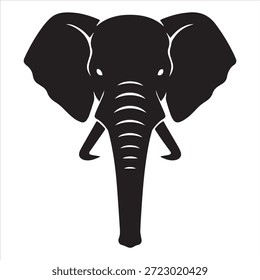 Projeto de arte vetorial de silhueta de elefante
