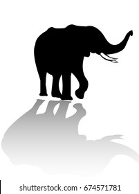 elephant silhouette vector, can use for design element or logo
