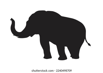 elephant silhouette vector icon illustration isolated on white background