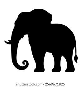 Elephant silhouette vector icon sign symbol illustration design.
