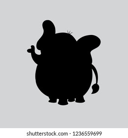 elephant silhouette vector illustration.